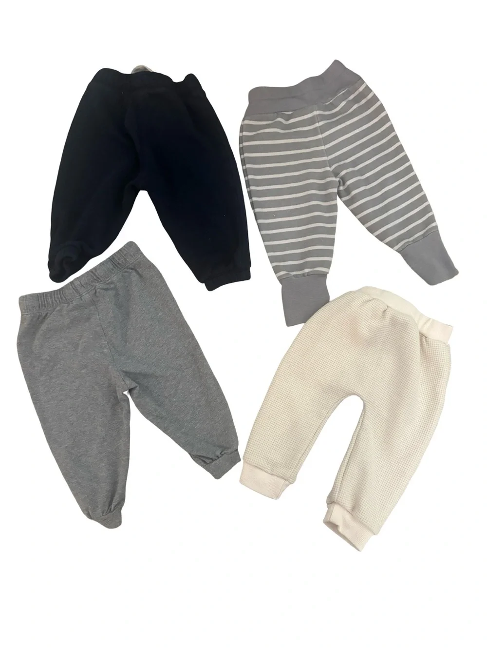 Old Navy Kids Jogger Bundle — Navy, Gray & Cream Size 6-12 Months